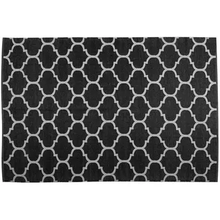 Beliani Aladana Outdoor-Teppich 140 x 200 cm Schwarz/Weiß