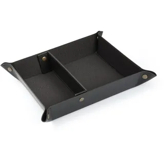 Londo Leder Taschenleerer - Vide Poche - Ledertablett Organizer, Praktische Aufbewahrungsbox - für Geldbörsen, Uhren, Schlüssel, Münzen, Handys und Büroausstattung
