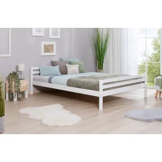 TICAA Jugendbett Futonbett 146 x 209 cm Kiefer massiv weiß