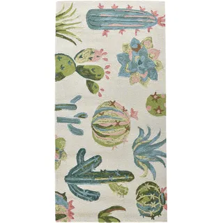 Gino Falcone Rosetta 021 Outdoor-Teppich 100 x 200 cm Weiß/Mehrfarbig