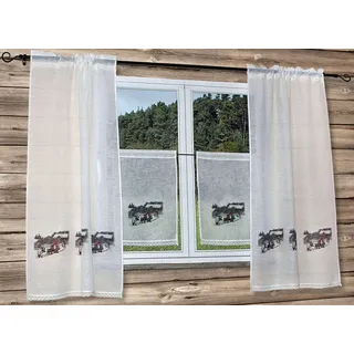 HOSSNER - ART OF HOME DECO HOSSNER - ART OF HOME DECO, Gardine »Wintermärchen« Stangendurchzug 1 Stk. tlg. Landhaus-Look,