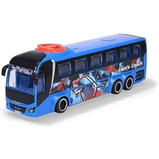 Dickie Toys - Spielzeug-Bus Man (blau) – lenkbarer Reise-Bus (26,5 cm) zum Spielen für Kinder ab 3 Jahren, Spielzeugauto mit Lenkung & Türen zum Öffnen