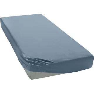 OTTO home Spannbettlaken Baumwolle-Jersey 120 x 200 cm blau