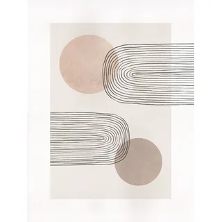 KOMAR Wandbild - Line Art Rainbow - Größe: 30 x 40 cm - Poster, Kunstdruck, Dekoration, Wohnzimmer, Schlafzimmer