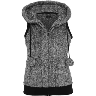 URBAN CLASSICS Teddy Melange Jacke Black / White M