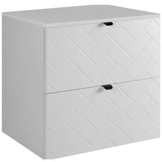 RODAN | Waschbeckunterschrank 60 cm - Weiß Matt - Badezimmerschränke - Badmöbel - Waschbecken Unterschränke - Weiße Arbeitsplatte - Weiß