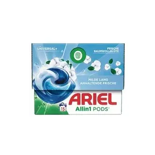 ARIEL UNIVERSAL+ Allin1 PODS Frische Baumwollblüte Waschmittel Caps, 15 St.