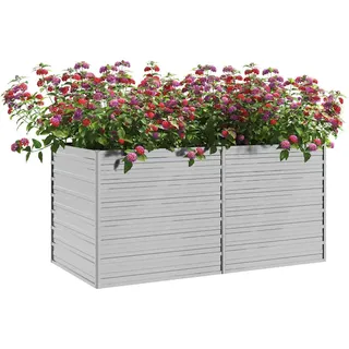 vidaXL Garten-Hochbeet 160 x 80 x 77 cm Silber