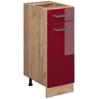 Vicco Schubladenschrank Küchenunterschrank R-Line 30 x 81,6 x 46 cm Rot