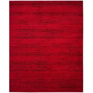 SAFAVIEH Zeitgenössische Teppich für Wohnzimmer, Esszimmer, Schlafzimmer - Adirondack Collection, Kurzer Flor, Rot und Schwarz, 91 X 152 cm