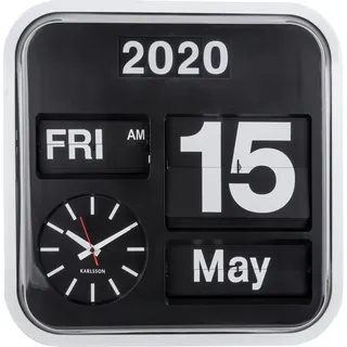 Karlsson Kalenderuhr Big Flip weiß