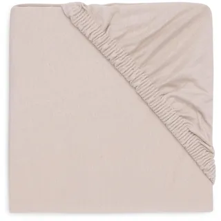 jollein Spannbettlaken Jersey - Für den Laufstall - Nougat - Ø 95cm - 100% Baumwolle - Spannbetttuch Laufgitter - Beige