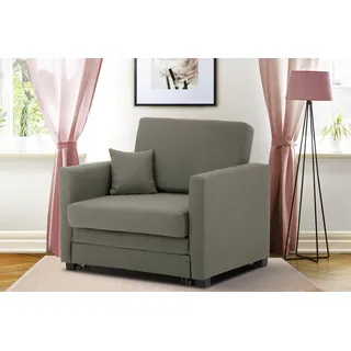 Home Affaire Schlafsessel Mexico Mikrofaser 98 x 87 x 83 cm Grau mit ausziehbarer Schlaffunktion