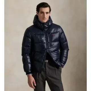Polo Ralph Lauren für Herren. 710968281002 Gorham glänzende marineblaue Daunenjacke (S), Lässig, Nachhaltig, Recyceltes Nylon