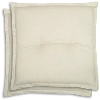 Gartensitzkissenset , Beige , Textil , 2-teilig , Füllung: Schaumstoff, Vlies , 50x7x50 cm , Oeko-Tex® Standard 100 , pflegeleicht, hochwertige Qualität, langlebig, für den Außenbereich geeignet , Gartenmöbel, Gartenpolster & Auflagen, Gartenkissen
