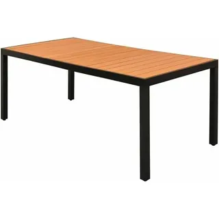 Garten-Esstisch, Tisch Garten, Balkontisch, Mehrzwecktisch, Buffettisch, Biertisch, Bierzelttisch, Flohmarkttisch, WPC Aluminium 185 x 90 x 74 cm Braun