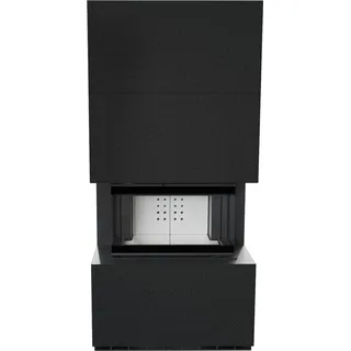 Kratki NBC 7 Kamineinsatz Stahl Schwarz/Abdeckplatte Granit schwarz