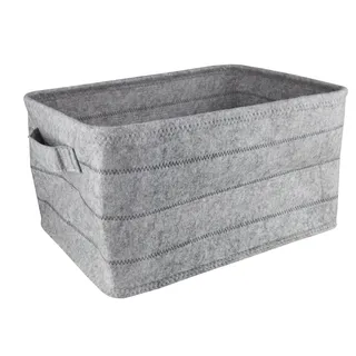 KLEINE WOLKE Aufbewahrungskorb KLEINE WOLKE Ticino 41 x 31 x 23 cm grau