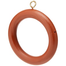 Bulk Hardware bh05954 Holz Gardinen Stange Ringe mit Schraube Eye, innere Dia. 45 mm (1.3/10,2 cm) Außen Dia. 64 mm (2.1/5,1 cm) – Dunkelbraun, 10 Stück