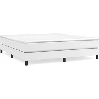 vidaXL Boxspringbettgestell Weiß 160x200 cm Kunstleder - Weiß