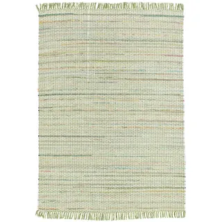 Pergamon Baumwolle Natur Teppich Cayenne , Grün , Textil , 140x200 cm , Teppiche und Böden, Teppiche, Fleckerlteppiche