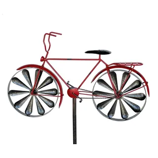 DanDiBo Ambiente Gartenstecker Metall Fahrrad XL 160 cm Rot