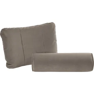 Leonique Dekokissen »Océane«, passend zum Bett Oceáne in Samtvelours und Feinstruktur, 2-er Set Leonique braun, Samt B/L: 50 cm x 70 cm