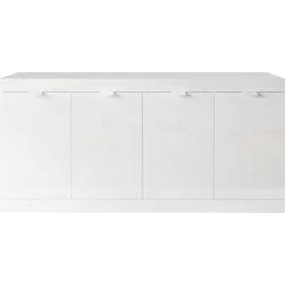 Sideboard HOME AFFAIRE "Slim", weiß (weiß hochglanz lack), B:181cm H:82cm T:42cm, Sideboards, Sideboard, Breite 181 cm, weiß Hochglanz Lack