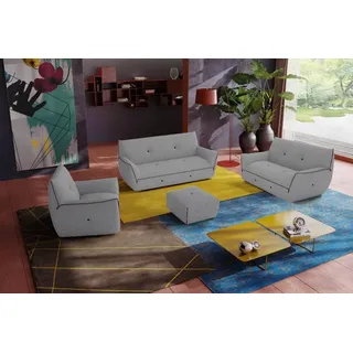 Egoitaliano Polstergarnitur »Yuki« Set, bestehend aus einem 2,5- und einem 2-Sitzer, Sessel und Hocker, lila