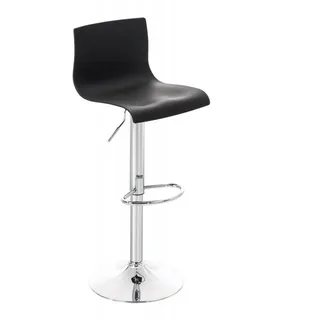 CLP Barhocker Hover Kunststoff mit Metall-Gestell | Farbe schwarz Material Gestell Metall in Chromoptik - Schwarz