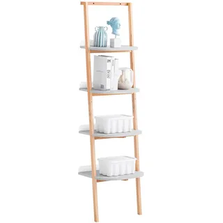 SoBuy Bücherregal 44 x 169 x 39 cm Grau/Natur