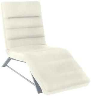 W.Schillig Relaxliege daily dreams Leder/Polyester 65 x 91 x 170 cm Weiß mit Kissen
