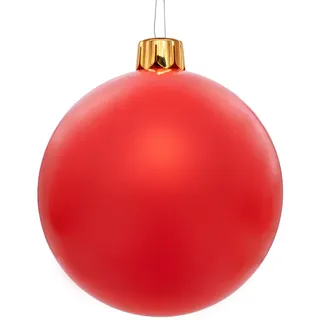 1.10 Aufblasbare Weihnachtskugel XXL - ca. Ø 45 cm - Innen und Außen - Farbe: rot - Rot