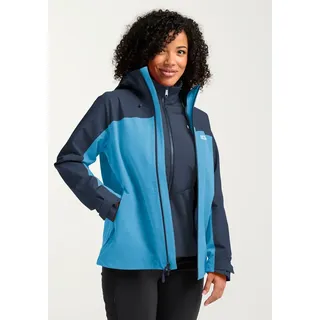 Jack Wolfskin Wild Places 3in1 Jkt Damen Blau XS