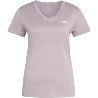 adidas Women's Workout Essentials V-Neck T-Shirt, preloved fig, XS,