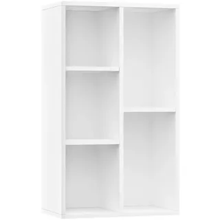 vidaXL Bücherregal/Sideboard Weiss 50X25X80 CM Holzwerkstoff , Weiß , Holz , Strukturbuche , Rechteckig , 50x80x25 cm , Kleinmöbel, Kommoden, Sideboards