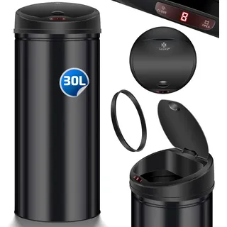 KESSER® Automatik Sensor Mülleimer Abfalleimer Abfall EDELSTAHL Papierkorb - Silber