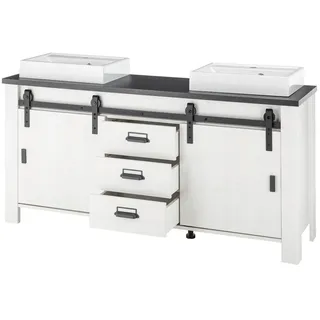 furn.design Doppelwaschtisch 164 x 81 x 43 cm