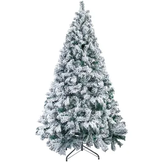 Uten Christbaum Künstlich 150cm mit Schnee PVC dichte 500 Spitzen Weihnachtsbaum Deko für Zuhause, Geschäft und Büro, inkl. Tannenbaum Ständer