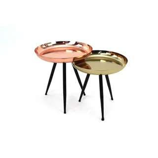 Concept Vesta Beistelltisch 2er Set kupfer/messing