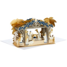 Hallmark Weihnachtskarte aus Papier – 3D-Krippen-Design
