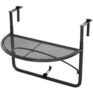 Outsunny Balkonhängetisch, Schwarz, Metall , 45x50x60 cm , Gartenmöbel, Gartentische, Balkontische
