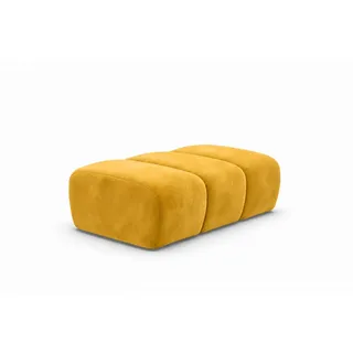 kaiser möbel Pouf modular Veloursstoff 105 x 44 x 70 cm Gelb/Gold