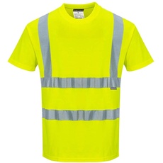 Bild Baumwoll-Comfort-Warnschutz-Kurzarmshirt, Größe: S, Farbe: Gelb, S170YERS
