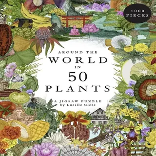 LAURENCE KING Around The World in 50 Plants 1000 Piece Puzzle: A 1000-piece Jigsaw Puzzle, Yellow