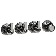 Gessi Venti20 Fertigmontageset Thermostat, 3-Wege, Vertikale/horizontale Wandmontage, 65336, Farbe: Metall Schwarz PVD