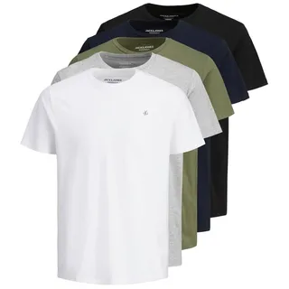 JACK & JONES T-Shirt 5er-Pack Logo Rundhals T-Shirt