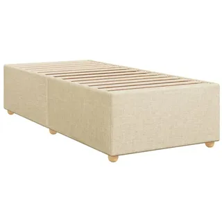 vidaXL Bettgestell ohne Matratze Creme 80x200 cm Stoff - Creme