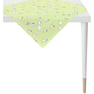 Esposa Tischdecke , Hellgrün , Textil , Ostern , quadratisch , 88x88 cm , Oeko-Tex® Standard 100 , Heimtextilien, Wohntextilien, Tischwäsche, Tischdecken