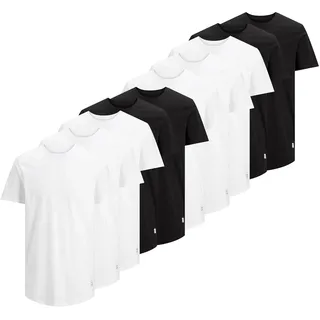 JACK & JONES T-Shirt 10er Pack schwarz-weiß